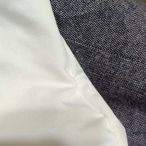 Ann Taylor Factory 10P Purple Black Wool Blend Trousers Petite Wide Leg Pants - Picture 6 of 6